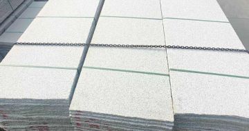 福建芝麻白毛板，石材毛板