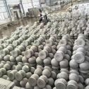 福建芝麻白圆球 石球 挡车球