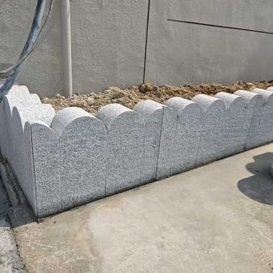福建芝麻白花边石  围边石