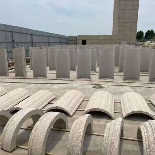 福建黄金麻别墅柱皮 异形 线条定制