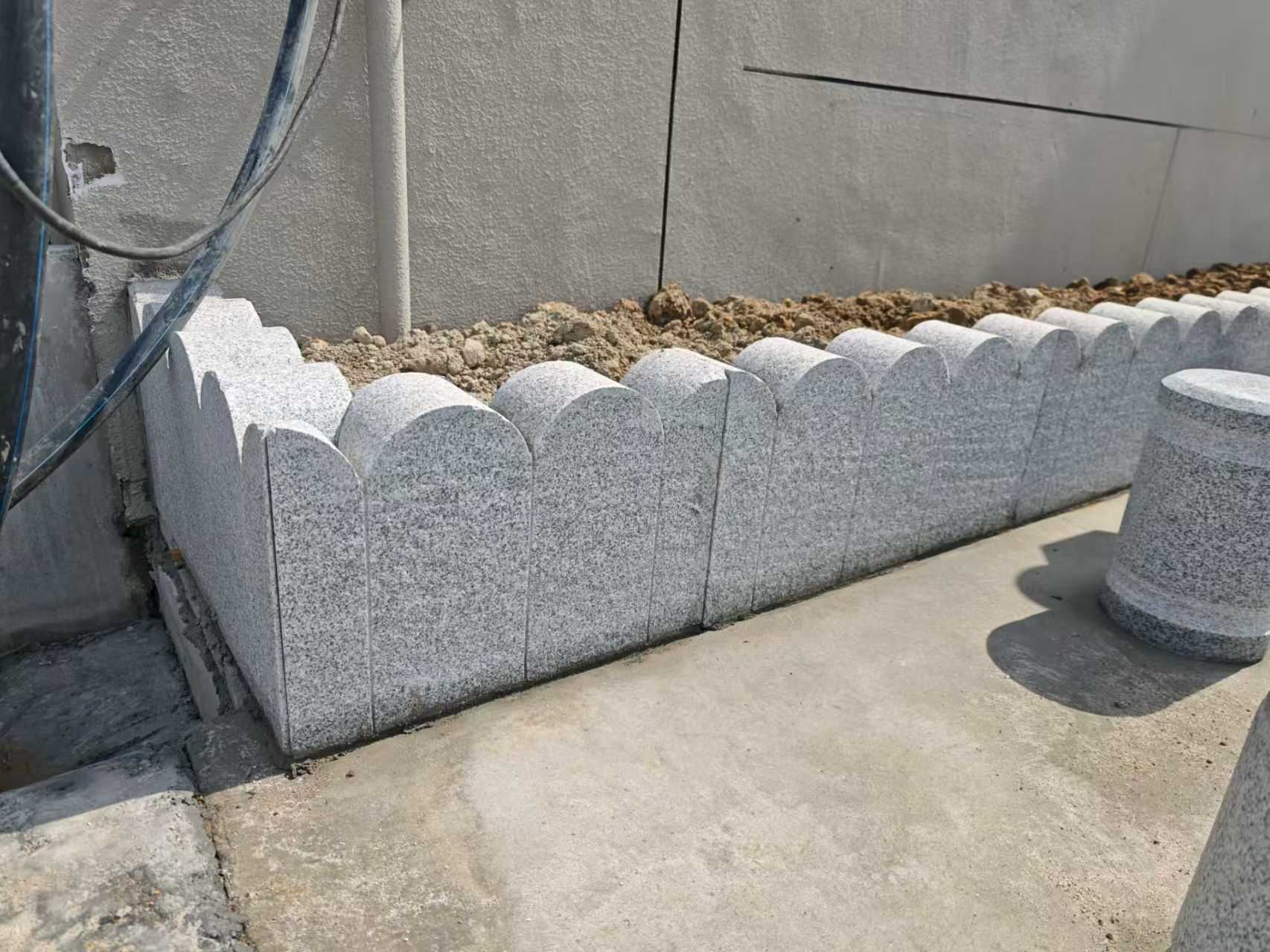 福建芝麻白花边石  围边石