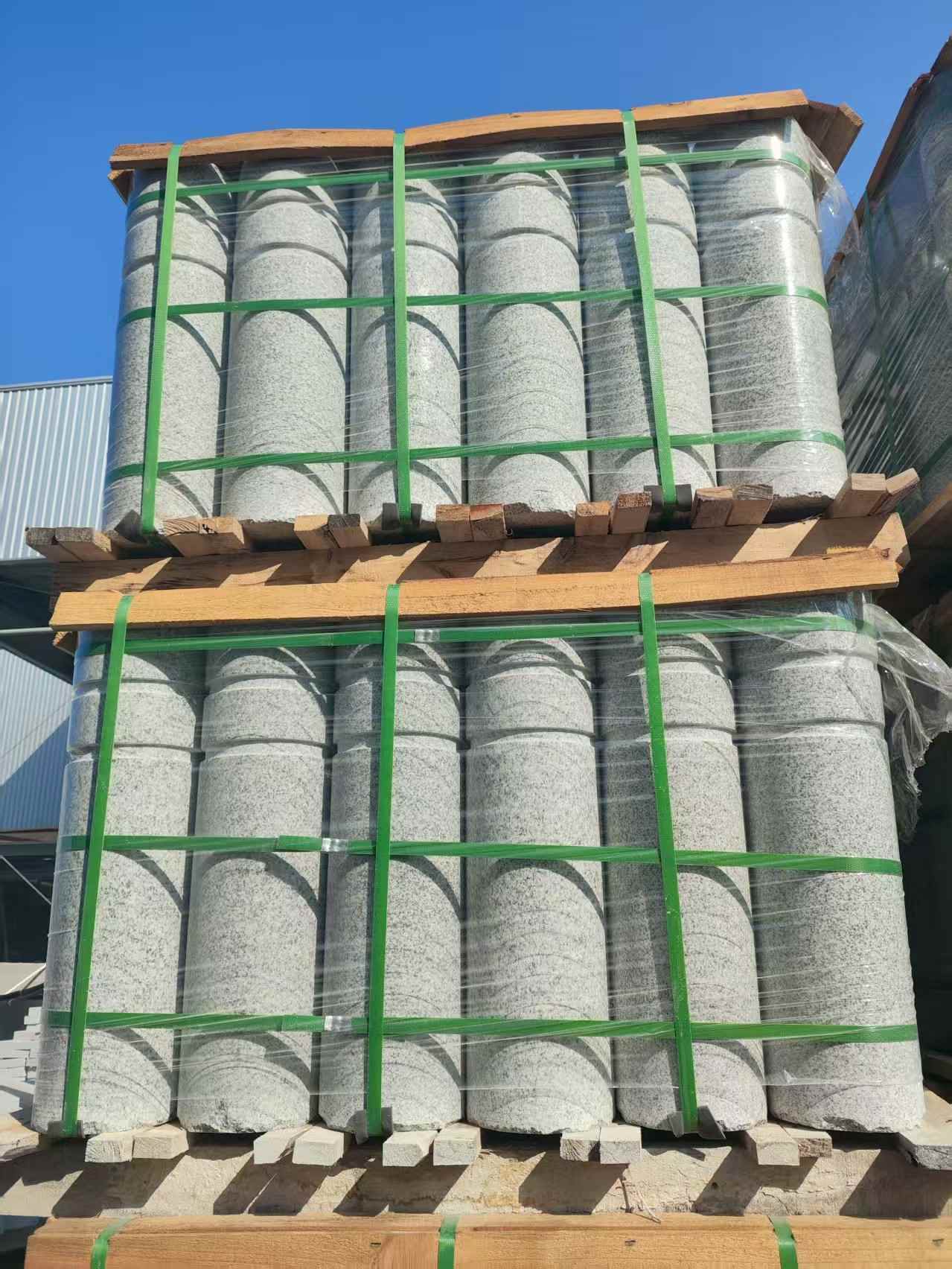福建挡车柱芝麻白 挡车石
