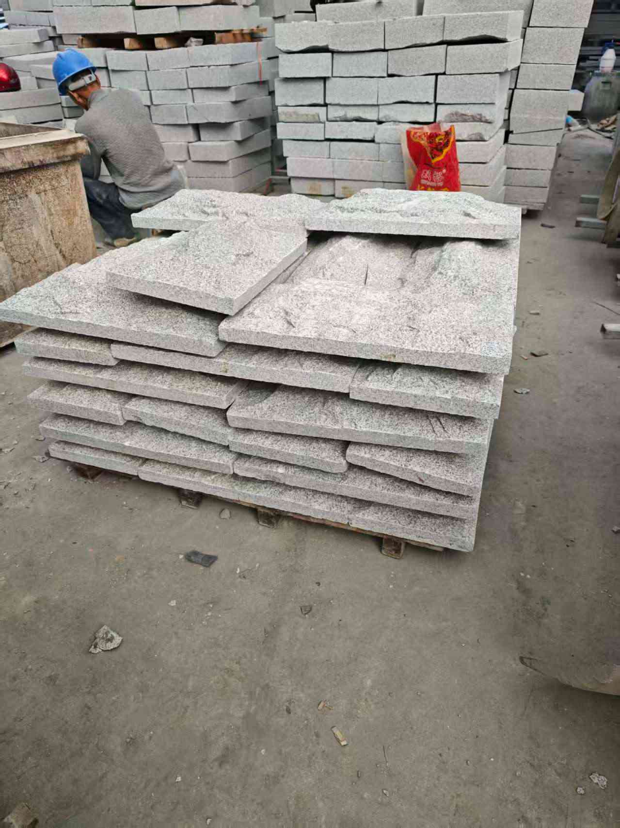 福建芝麻白蘑菇石，自然面